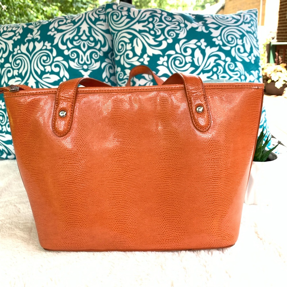 Lauren Ralph Lauren Orange Newton Tote Bag